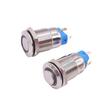 Intrerupator buton On-Off, cu revenire, fi12mm, aluminiu, LED, TLB93A