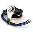 Intrerupator buton inox, cu suport cu gaura HL013A