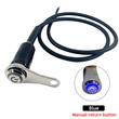 Intrerupator buton inox, cu suport cu gaura HL013A