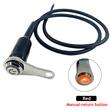 Intrerupator buton inox, cu suport cu gaura HL013A