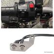 Intrerupator buton inox, dublu, cu suport cu gaura, HL013B