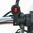 Intrerupator ON/OFF, iluminare LED rosu, aluminiu, scuter, atv, prindere pe ghidon, MCC004