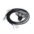 Intrerupator 3 butoane, iluminare LED diferite culori, aluminiu, pentru scuter, atv, prindere pe ghidon, WCC001