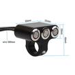 Intrerupator 3 butoane, iluminare LED diferite culori, aluminiu, pentru scuter, atv, prindere pe ghidon, WCC001