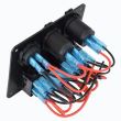 Panou 4 intrerupatoare cu priza 12v, Usb si voltmetru, 12-24v, \Art SPA21
