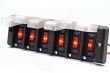 Panou 6 intrerupatoare 18x5cm, cu capac 12v, \Art SPP21 12V