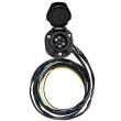 Kit priza carlig remorcare, priza 7 pini 12V cu 2 cabluri 2m cu 4 si 5 fire, kit instalatie electrica carlig remorca  INSHAKA 