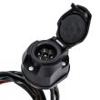 Kit priza carlig remorcare, priza 7 pini 12V cu 2 cabluri 2m cu 4 si 5 fire, kit instalatie electrica carlig remorca  INSHAKA 