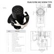 Fisa cu 15 pini, 24V, plastic ABS, mama, W-15 TruckLed