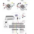 Kit instalatie electrica, cu controller, cu priza 7 pini, cu tranzistor, Piair ETk7.11