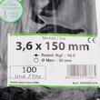 Set 100 coliere plastic 150x3.6mm, negre, 300012N Cofil