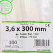 Set 100 coliere plastic 300x3.6mm, albe, 300016B Cofil