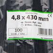 Set 100 coliere plastic 430x4.8mm, negre, 300029N Damesa