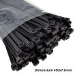 Set 100 coliere plastic negre, la punga, 450x7.5, 42185 CarCo
