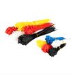 Set 1000 coliere plastic, multicolore, 2.5x100mm, 3.6x150mm, 3.6x200mm, Amio 04318