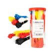Set 1000 coliere plastic, multicolore, 2.5x100mm, 3.6x150mm, 3.6x200mm, Amio 04318