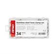 Trusa 34 coliere, din inox, 16-32mm, 04125 Amio