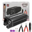 Invertor 12V la 220V, 300W, USB, cu stecher si clesti baterie, 511.92 Heyner 