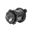 Priza bricheta 12-24V, cu iluminare LED rosu, cu capac, incastrabila, 04219 Amio