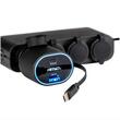 Incarcator auto 2 USB, cu cablu retractabil, LED albastru, 12-24V, USB-A si USB-C, 85W, 04176 Amio