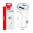 Incarcator auto 2xUSB, 12-24V, USB-A si USB-C, 20W, alb, 03881 Amio 