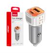 Incarcator auto 2xUSB, 12-24V, USB-A si USB-C, 20W, alb-portocaliu, 03882 Amio 
