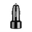 Incarcator auto 2xUSB, cu voltmetru, 12-24V, 45W QC 3.0, negru, Magic Dual, 29321 Baseus