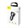 Incarcator auto 2xUSB, cu voltmetru, 12-24V, 45W QC 3.0, negru, Magic Dual, 29321 Baseus