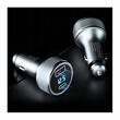 Incarcator auto cu USB si mufa C, din aluminiu, cu voltmetru, 12-24V, 38W, QuickCharge 3.0, PCH PRO-06, 02932 Amio 