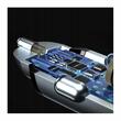Incarcator auto cu USB si mufa C, din aluminiu, cu voltmetru, 12-24V, 38W, QuickCharge 3.0, PCH PRO-06, 02932 Amio 