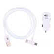 Incarcator auto 2xUSB fara fir si cablu microUSB si TypeC, 2.1A, 15172 Dunlop