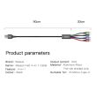 Cablu incarcator 4 USB-Combo, 2 TipC cu MicroUSB si Apple 1.2m color, 27849 Baseus