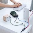 Cablu incarcator 4 USB-Combo, 2 TipC cu MicroUSB si Apple 1.2m color, 27849 Baseus