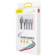 Cablu incarcator 4 USB-Combo, 2 TipC cu MicroUSB si Apple 1.2m color, 27849 Baseus