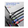 Cablu incarcator 4 USB-Combo, 2 TipC cu MicroUSB si Apple 1.2m color, 27849 Baseus