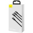 Cablu incarcator cu 3 USB-uri, Combo Tip C, cu MicroUSB si cablu Apple 1.5m 20429 Baseus