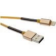 Cablu incarcator USB Iphone Lightning FullLINK 2.4A, auriu, 1m, 01432 Amio