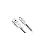 Cablu incarcator USB, Tip C, alb cu protectie anti-rupere, FullLink 2.4A, 01433 Amio