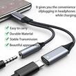 Adaptor cablu USB Tip-C la USB-C si Mini Jack Stereo, 3.5mm, 10cm, 04295 Amio