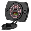Priza cu 2 USB cu LED rosu 12-24A, 4.2A , incastrabila, Mod04 02854 Amio