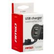Priza cu 2 USB cu LED rosu 12-24A, 4.2A , incastrabila, Mod04 02854 Amio