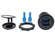 Priza cu 2 USB, cu comutator tactil, 12-24V, 3.0A, 18W, cu LED, incastrabila 63207 Carmotion
