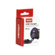 Priza cu 2 USB, 12-24V, 2xUSB QC3.0, cu LED albastru, incastrabila, 04218 Amio