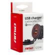 Priza cu 2 USB incarcare rapida, 12-24V, 1.5A, QC3.0 cu LED, incastrabila, Mod05 02855 Amio