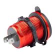 Priza cu 2 USB, 12-24V, 3.1A, cu LED, incacstrabila Mod10 02860 Amio