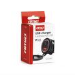 Priza cu 3 USB, 12-24V, 2xUSB-C si 1xUSB-A QC3.0, cu LED rosu, incastrabila, indicator incarcare, 04227 Amio