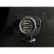 Priza cu 2 USB, incastrabila, cu LED albastru, 12-24V, 3.1A, cu panou montare, 63210 Carmotion