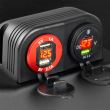Priza cu 2 USB, tip C si USB Qc3.0, cu LED, 12-24v, cu voltmetru, incastrabila, Mod7 02857 Amio