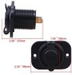 Priza cu 2 USB incastrabila, 12-24v, cu LED albastru SPP03