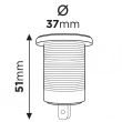Priza cu 2 USB, tip C si USB Qc3.0, cu LED, 12-24v, cu voltmetru, incastrabila, Mod7 02857 Amio